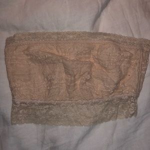 Pale pink lace bandeau